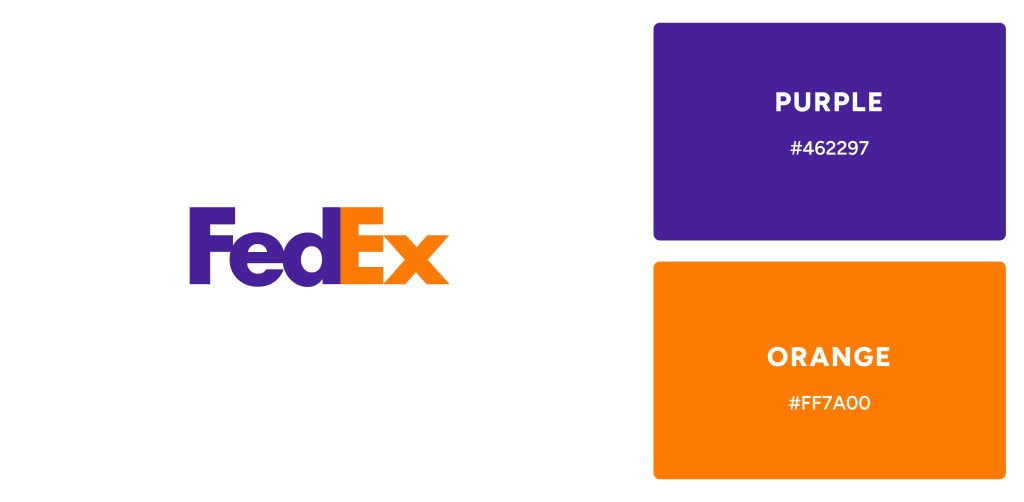 FedEx Logo Colors Psychology - Purple and Orange