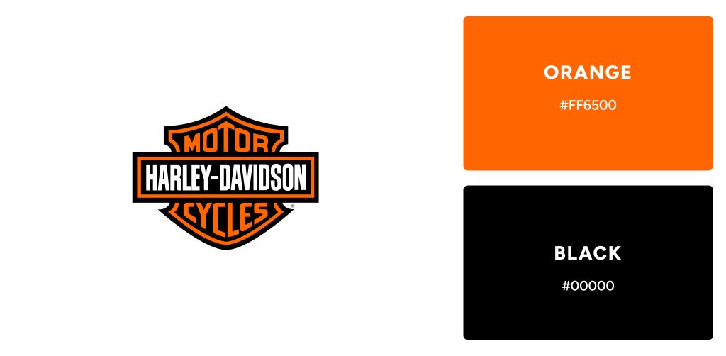 Harley Davidson Logo Colors Psychology - Black and Orange