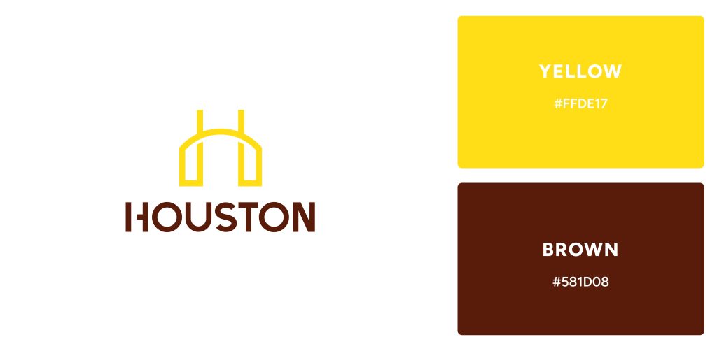 Houston Logo Colors Psychology - Brown and Yellow