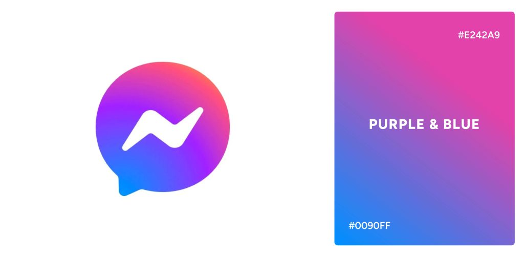 Messenger Logo Colors Psychology - Purple-Blue Gradient